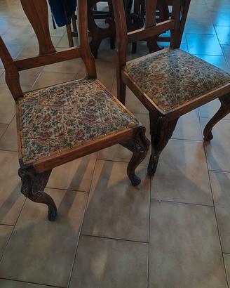 6 sedie Antiquariato