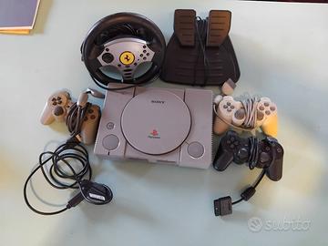 ps 1 con controller volante e pedaliera