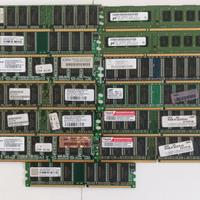 13 Moduli RAM PC - DDR - da 256 MB,