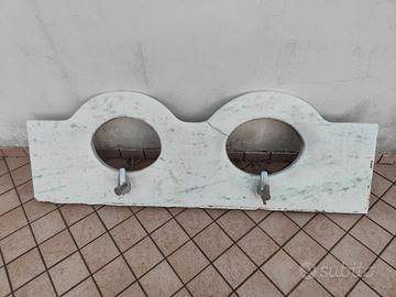 doppo lavandino in marmo