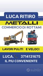 RITIRO QUALSIAS  TIPOLOGIA DI FERRO E METALL