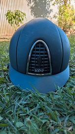 Casco equitazione KEP Italia Cromo blu taglia M 56