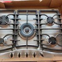 Piano cottura a gas 50 per 70 cinque fuochi