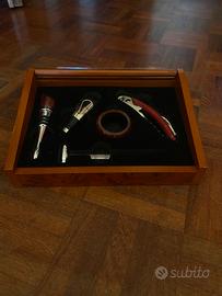 Set da vino elegante in legno - 5 accessori