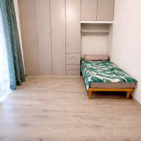 Armadio a ponte + letto singolo – camera completa