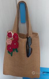 borsa tote per la spiaggia o tempo libero