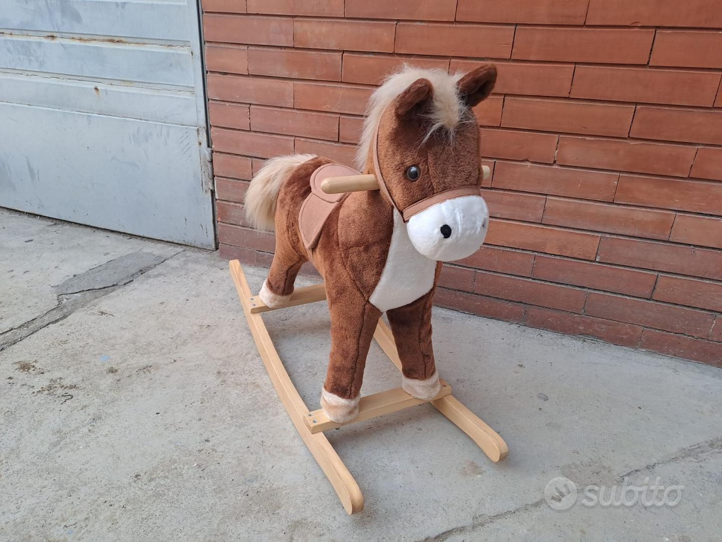 Cavallino a dondolo in legno e peluche - Tutto per i bambini In vendita a  Bologna