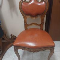 Sedie in pelle arredamento d'epoca 