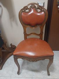 Sedie in pelle arredamento d'epoca 