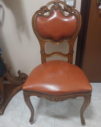 Sedie in pelle arredamento d'epoca 