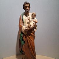 Statua gesso SanGiuseppe con Gesu' bambino