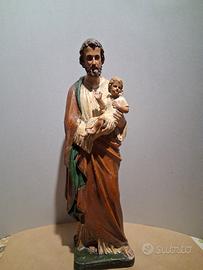 Statua gesso SanGiuseppe con Gesu' bambino