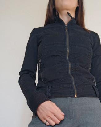 Giacca Bershka leggera, nera, in cotone, tg S