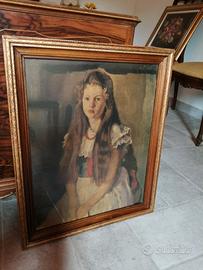 Dipinto su tela cornice legno 