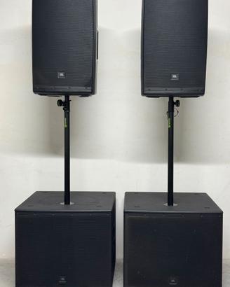 IMPIANTO COMPLETO JBL EON 615 + 618S + Cover