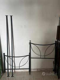 Letto singolo in ferro battuto