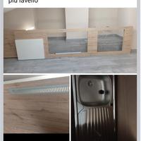 top cucina più lavello 