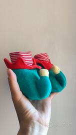Scarpine Natale neonato elfo