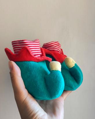 Scarpine Natale neonato elfo