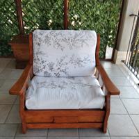 Poltrona letto in legno 