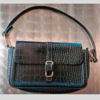 Borsa baguette vintage per donna, Mango, nera