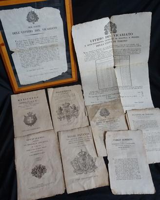 TORINO CASA SAVOIA DOCUMENTI DI INIZIO 800 ORIGIN.
