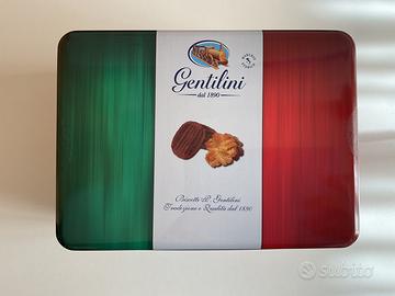 Scatola in latta tricolore, marca Gentilini