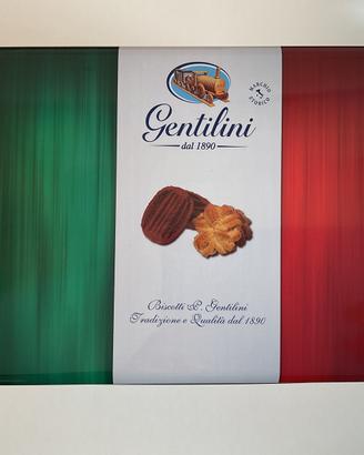 Scatola in latta tricolore, marca Gentilini