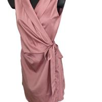 SHEIN WRAP DRESS IN RASO ROSA ANTICO TG L