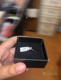 Anello Solitario Luca Barra Regolabile con Zircone