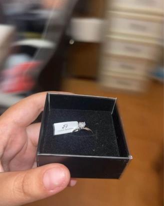 Anello Solitario Luca Barra Regolabile con Zircone