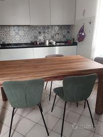 Tavolo nuovo in legno massello sheesham 160x90