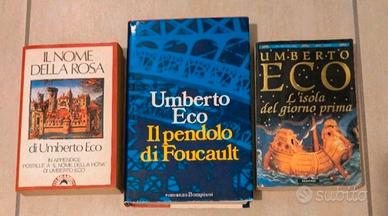 LOTTO 3 LIBRI ROMANZI UMBERTO ECO - ED. BOMPIANI