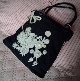 borsetta nera/rosa cagnolini Tosca Blu