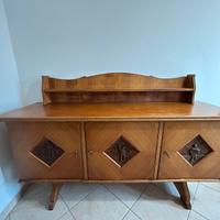 Coppia credenze vintage anni ‘50 in legno massello