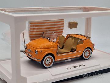 FIAT 500 Jolly Arancione - Norev - Scala 1/18