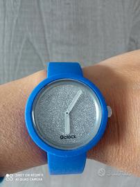 Orologio O Clock blu e argento