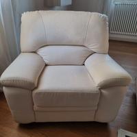 Poltrona Pelle bianca