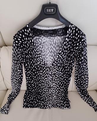 maglia con bottoni guess
