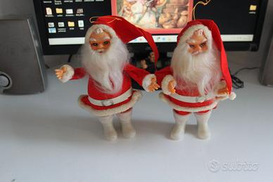 VINTAGE TOY PUPAZZO BABBO NATALE CON VISO IN GOMMA
