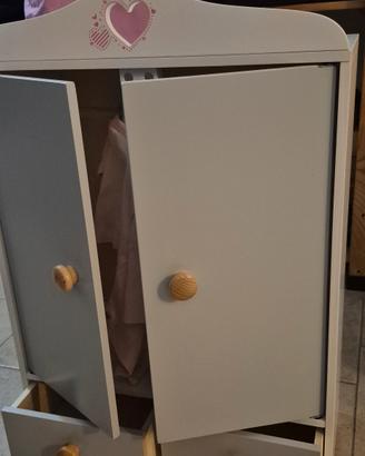 Armadio per vestiti bambole