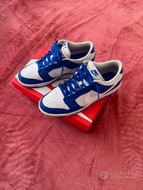 Nike dunk low bianche/azzurre-come nuove-42.5