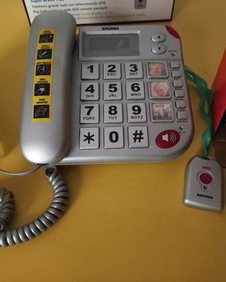 Telefono Brondi tasti grandi e telecomando SOS