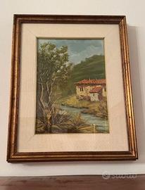 Quadro Autore Duccio pittore locale Casa sul fiume
