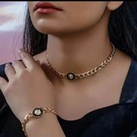 parure di gioielli collana e bracciale 