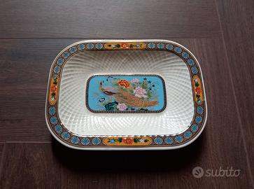 Piattino Kutani porcellana inserti in oro