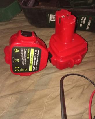 Coppia Batterie 12V 4000mAh NUOVE per Makita 1220