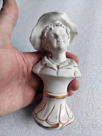 VECCHIA STATUA STATUETTA MEZZO BUSTO CAPODIMONTE