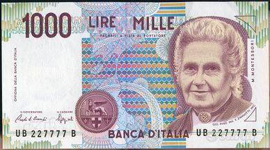 1.000 LIRE Montessori UB227777B FDS  Ciampi-Spez