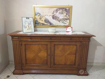 CREDENZA LEGNO NOCE ANTICATO MASSELLO